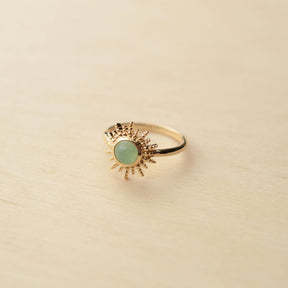 Bague SOLEIL COMÈTE - plaqué or & aventurine - Bijoux fantaisie femme | Votre boutique en ligne de bijoux fantaisie - yukablanc