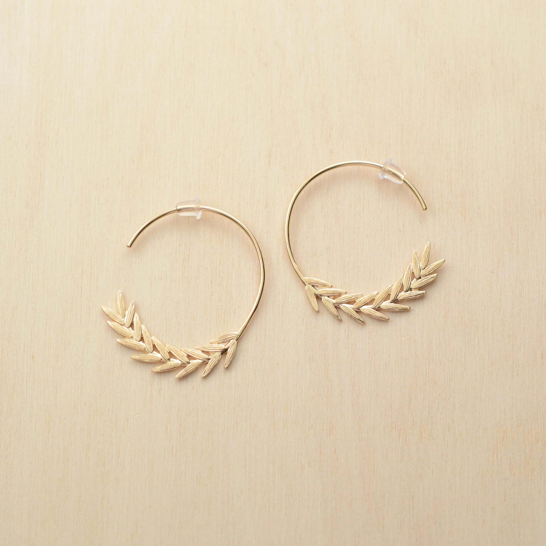 Boucles d'oreille ÉPIS créoles - plaqué or - Bijoux fantaisie femme | Votre boutique en ligne de bijoux fantaisie - yukablanc