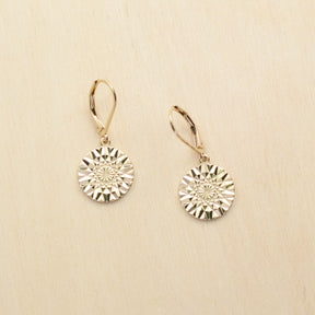 Boucles d'oreilles HÉLIOS - plaqué à l'or fin 24 carats - Bijoux fantaisie femme | Votre boutique en ligne de bijoux fantaisie - yukablanc